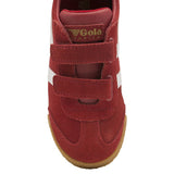 Gola Kid's Harrier Velcro Sneakers | Deep Red/White