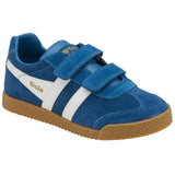 Gola Kid's Harrier Velcro Sneakers | Marine Blue/White