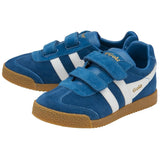 Gola Kid's Harrier Velcro Sneakers | Marine Blue/White