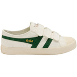 Gola Women's Coaster Velcro Sneakers | Off White/Dark Green