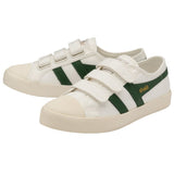 Gola Women's Coaster Velcro Sneakers | Off White/Dark Green