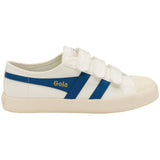 Gola Women's Coaster Velcro Sneakers | Off White/Vintage Blue