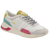 Gola Women's Eclipse Trident Sneakers | White/Fluro Pink
