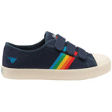 Gola Women's Coaster Rainbow Velcro Sneakers | Navy/Multi