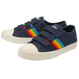 Gola Women's Coaster Rainbow Velcro Sneakers | Navy/Multi
