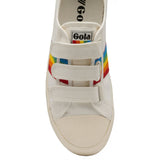 Gola Women's Coaster Rainbow Velcro Sneakers | Off White/Multi