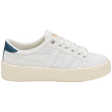 Gola Women's Baseline Mark Cox Mesh Sneakers | White/Vintage Blue