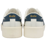Gola Women's Baseline Mark Cox Leather Sneakers | Off White/Vintage Blue