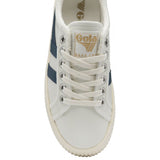 Gola Women's Baseline Mark Cox Leather Sneakers | Off White/Vintage Blue