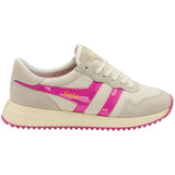 Gola Women's Vancouver Mesh Sneakers | Off White/Fluro Pink