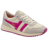 Gola Women's Vancouver Mesh Sneakers | Off White/Fluro Pink