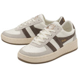 Gola Women's Grandslam Reptile Sneakers | Off White/Taupe Grey