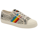 Gola Women's Coaster Rainbow Cheetah Sneakers | Off White/Multi