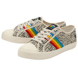 Gola Women's Coaster Rainbow Cheetah Sneakers | Off White/Multi