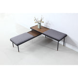 Camino Obisbo Tall Bench | Smoked Oak/Black