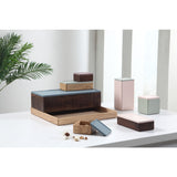 Camino Rey Container w/Lid | Waxed Oak/Petroleum