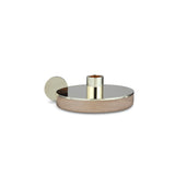 Camino Ines Candlestick Holder | Waxed Oak/Brass- CM12082