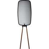 Camino Interlaced Rectangle Floor Lamp | Black/Walnut