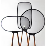 Camino Interlaced Circle Floor Lamp | Black/Walnut