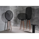 Camino Interlaced Oval Floor Lamp | Black/Walnut