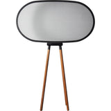 Camino Interlaced Oval Floor Lamp | Black/Walnut