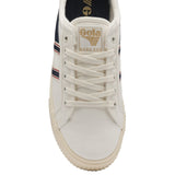 Gola Men's Tennis Mark Cox Selvedge Sneakers | Off White/Indigo