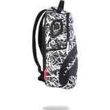Sprayground Scribble Shark Backpack | Black/White