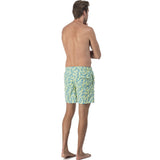 Tom & Teddy Coral Swim Trunk | Blue & Lime