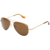 Randolph Engineering Concorde 23K Gold Sunglasses | Tan Polarized AR Skull CR052