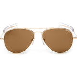 Randolph Engineering Concorde 23K Gold Sunglasses | Tan Polarized AR Bayonet CR007