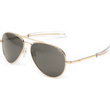 Randolph Engineering Concorde 23K Gold Sunglasses | Gray Polarized AR Bayonet CR058