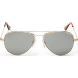 Randolph Engineering Concorde 23K Gold Plated Sunglasses | Gray Flash Mirror Glass Skull 57MM CR71463/61MM CR11463
