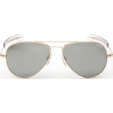 Randolph Engineering Concorde 23K Gold Plated Sunglasses | Gray Flash Mirror Glass Bayonet 57MM CR71663/61MM CR11663