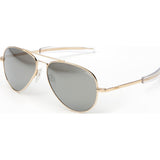 Randolph Engineering Concorde 23K Gold Plated Sunglasses | Gray Flash Mirror Glass Bayonet 57MM CR71663/61MM CR11663
