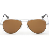 Randolph Engineering Concorde Bright Chrome Sunglasses | Tan Polarized AR Skull CR022