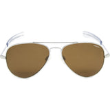 Randolph Engineering Concorde Bright Chrome Sunglasses | Tan Polarized AR Bayonet CR027