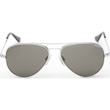 Randolph Engineering Concorde Bright Chrome Sunglasses | Gray Glass Skull 57MM CR73411