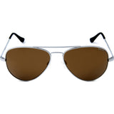 Randolph Engineering Concorde Matte Chrome Sunglasses | Bronze PC Skull 57MM CR74470-PC/61MM CR14470-PC