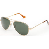 Randolph Engineering Concorde 23K Gold Plated Sunglasses | AGX Green Skull