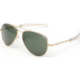 Randolph Engineering Concorde 23K Gold Sunglasses | AGX Green Bayonet