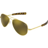 Randolph Engineering Concorde 23K Gold Sunglasses | Gold Flash Mirror Polarized Glass Bayonet 57MM CR71676