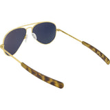 Randolph Engineering Concorde 23K Gold Sunglasses | Gold Flash Mirror Polarized Glass Bayonet 57MM CR71676