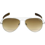Randolph Engineering Concorde Matte Chrome Sunglasses | Tan Gradient Glass Bayonet 57MM CR74604