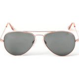 Randolph Engineering Concorde Rose Gold Plated Sunglasses | Gray Flash Mirror Glass Skull 57MM CR75463