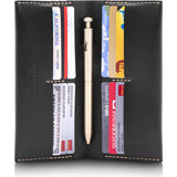 Ezra Arthur No. 12 Long Wallet | Jet Top Stitch