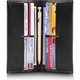 Ezra Arthur No. 12 Long Wallet | Jet Top Stitch