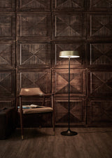 Seed Design China LED Floor Lamp | Matte Brass/Black