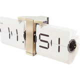Cloudnola Flipping Out Wall Clock | Metal White SKU0015