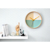 Cloudnola Flor Wall Clock | Wood Turquoise Diam 12 SKU0043