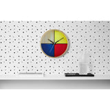 Cloudnola Flor Wall Clock | Wood Yellow Diam 12 SKU0066